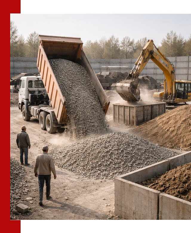 Доставка нерудных материалов с погрузкой и разгрузкой в Черкесске