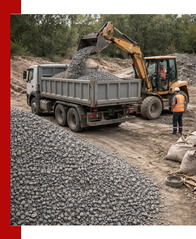 Доставка гравийного щебня в Черкесске оптом и в розницу