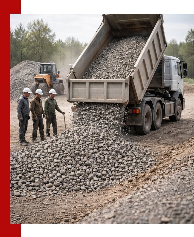 Доставка гравийного щебня фракции 70-120 в Черкесске