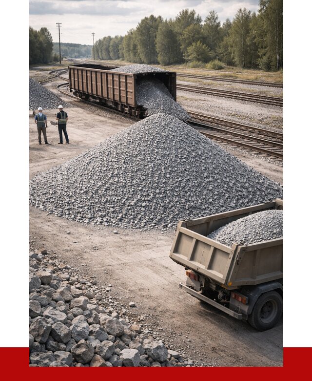 Железнодорожный щебень 20-60 в Черкесске от 1733 р. | ПРОНЕРУДЧрк