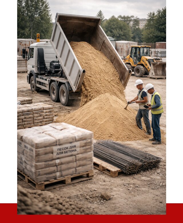 Песок для бетона в Черкесске от 2549 р. с доставкой, ПРОНЕРУДЧрк