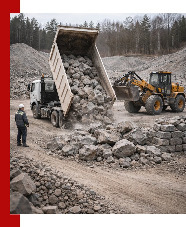 Доставка и продажа бутового гранитного камня в Черкесске