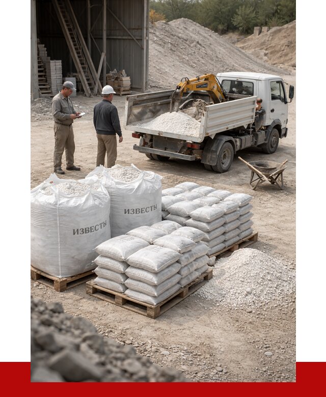 Известь строительная в Черкесске с доставкой от 4282 р. | ПРОНЕРУДЧрк