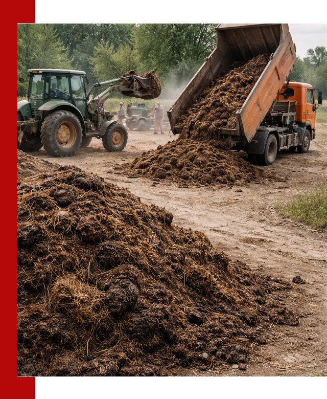 Доставка навоза самосвалами в Черкесске для сельхозпотребностей