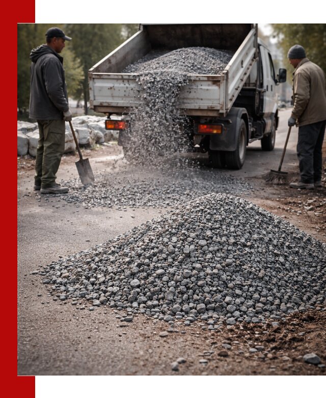 Гранитная крошка для посыпки дорог и тротуаров в Черкесске