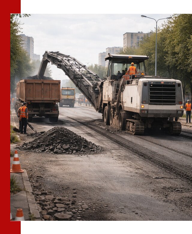 Фрезерованный асфальт в Черкесске — удаление и вывоз старого покрытия