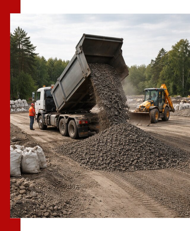 Доставка дробленого асфальта в Черкесске для дорожных работ